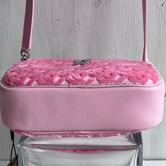BURBERRY Lola TB Monogram Toweling Camera Crossbody-Primrose Pink - Picture 8 of 13